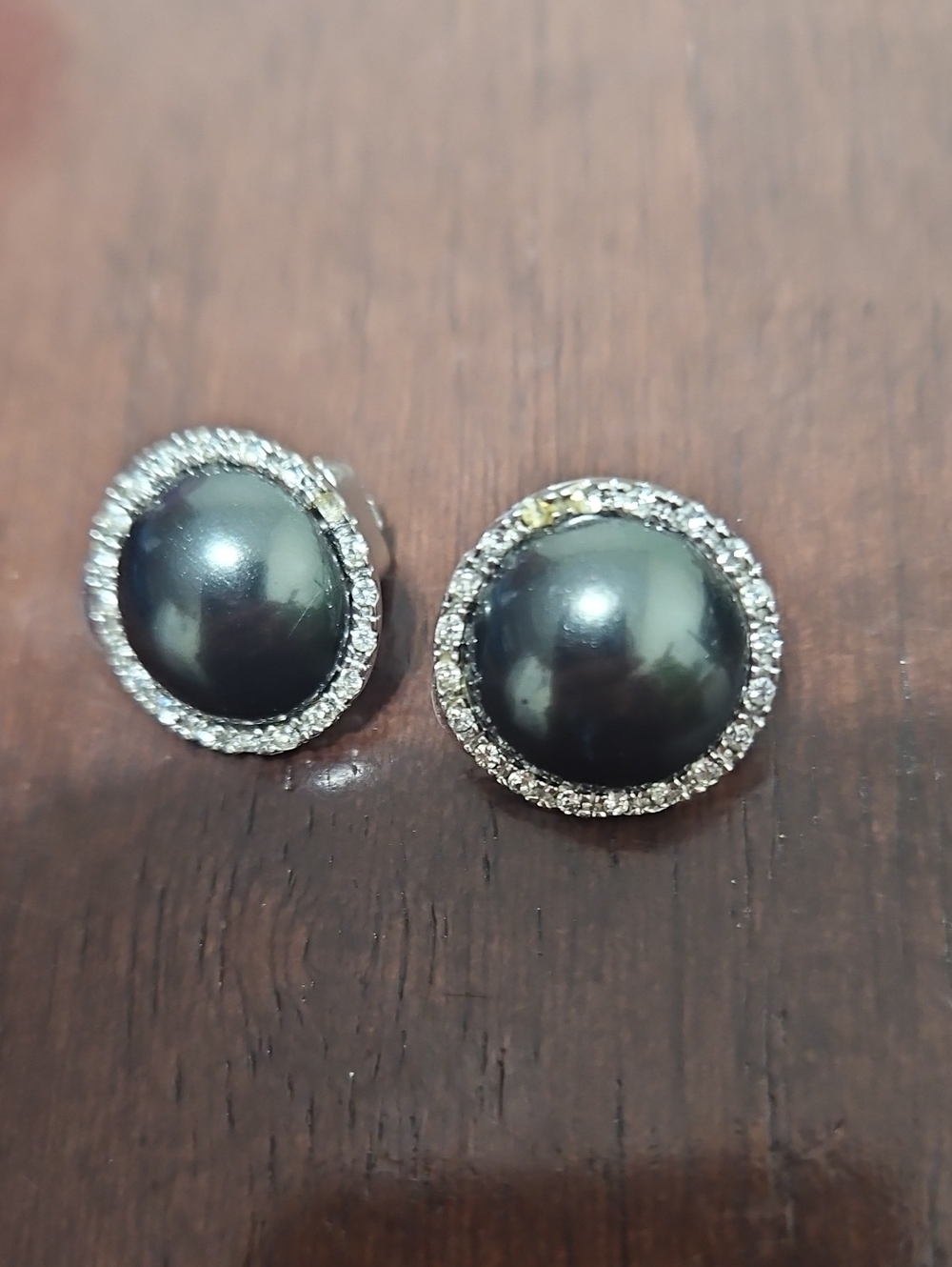 Black & Silver Statement Clip-On Earrings